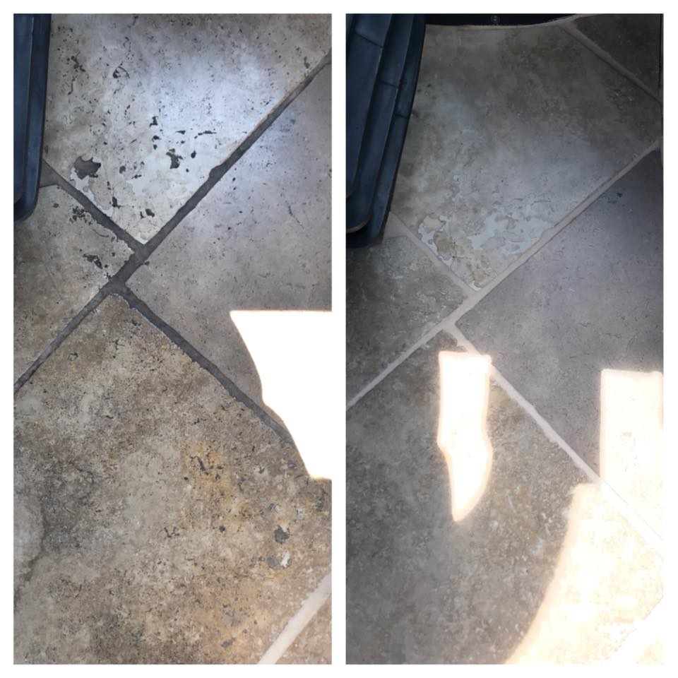 tile and grout cleaning before and after